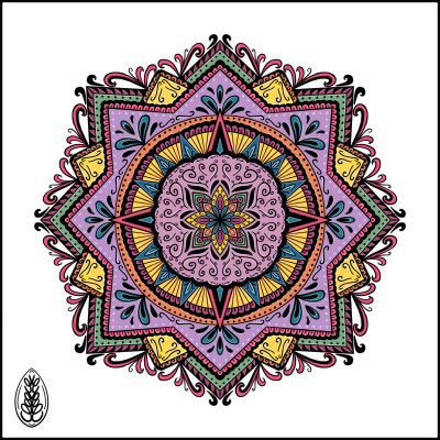 The Mandala after adding colour