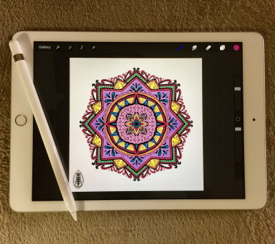 Free download of zen doodle and mandala images as PNG to import into an art or painting app