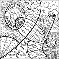 Abstracts & Mandalas Colouring Book - Abstract 1