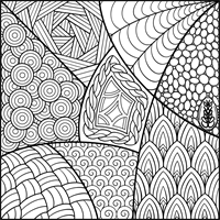 Abstracts & Mandalas Colouring Book - Abstract 2