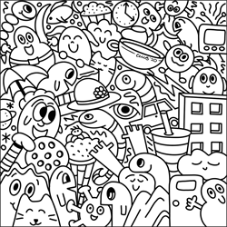 Stay At Home Colouring Book - Doodle 2