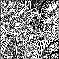 Zen Doodles Colouring Book - 7 Pinwheel